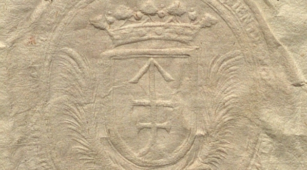  Odcisk pieczęci Stanisława Chomętowskiego pod pismem z roku 1705 (?).  