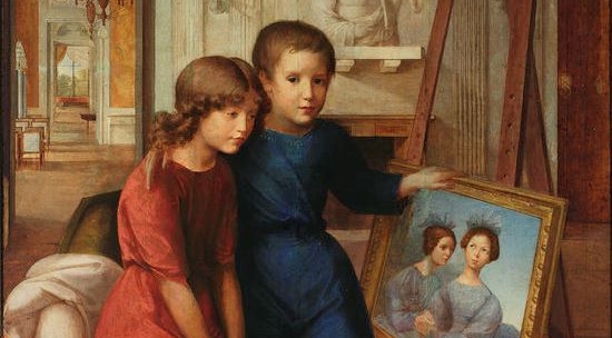  "Portret Alfreda i Adama Potockich" Wojciecha Kornelego Stattlera.  