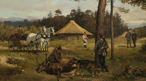  "Scena z polowania" Tadeusza Ajdukiewicza.  