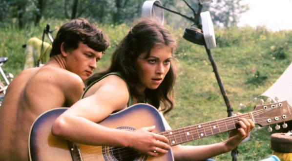  Joanna Pacuła i Jan Frycz na planie filmu "Zielona miłość" z 1978 roku.  