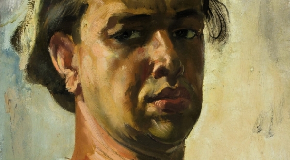  "Autoportret z pędzlami" Czesława Kuryatty.  