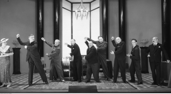  Przedstawienie "Zwyciężyłem kryzys" Paula Vulpiusa w Teatrze im. Juliusza Słowackiego w Krakowie w sierpniu 1934 roku.  