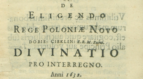  Strona tytułowa rozprawy Dobiesława Cieklińskiego, wydanej w Rzymie w roku 1633.  