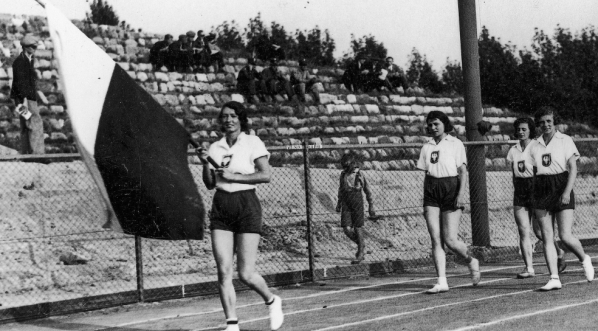  Mecz lekkoatletyczny kobiet Polska - Włochy w Królewskiej Hucie w sierpniu 1931 r.  