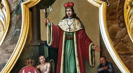  Obraz świętego Kazimierza z prezbiterium kościoła św. Józefa w Lublinie.  