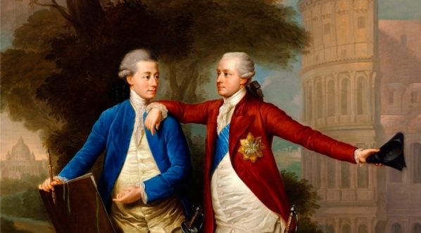  "Bracia Franciszek i Kazimierz Rzewuscy na tle Rzymu" Antona von Marona.  