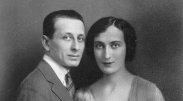  Aleksander Tansman z żoną Anną Eleonorą Brociner.  