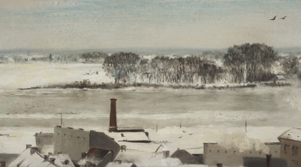  Widok z okien konserwatorium (Saska Kępa zimą)" Anny Bilińskiej-Bohdanowicz.  