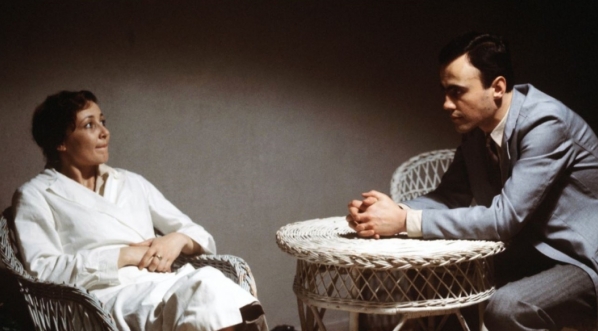  Ewa Dałkowska i Marcin Troński na planie filmu "Szpital Przemienienia" z 1978 roku.  