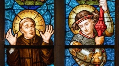  Błogosławiony Jan z Dukli i święty Jerzy.  