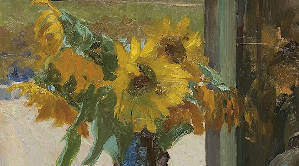  "Słoneczniki w otwartym oknie" Ignacego Pinkasa.  