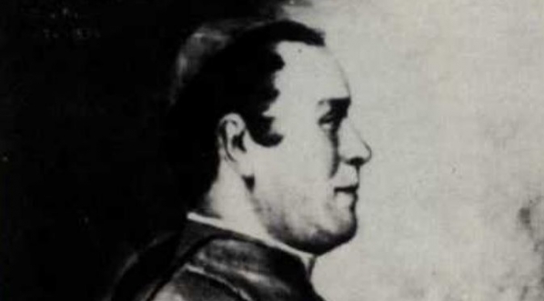  "Bp Michał Korczyński. Portret z galerii w rezydencji biskupiej w Przemyślu.  Mal. M. Stroński".  