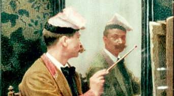  "Autoportret z paletą i w konfederatce" Władysława Ciesielskiego.  