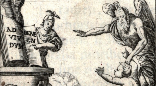  Ilustracja z książki Stanisława Herakliusza Lubomirskiego "Mirobvli Tassalini Adverbiorvm moralivm sive de virtute et fortuna libellus".  