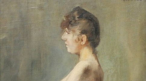  "Akt stojącej kobiety - studium" Władysława Jana Pochwalskiego.  