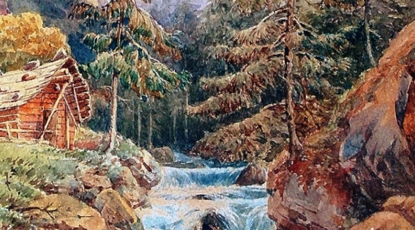  "Krajowidok z potokiem górskim" Leona Dembowskiego.  