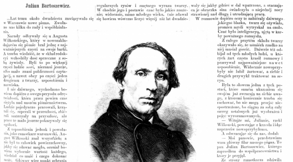  Artykuł poświęcony Julianowi Bartoszewiczowi.  