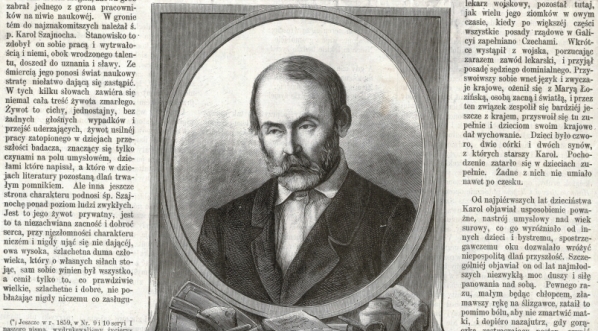  Artykuł prasowy poświęcony Karolowi Szajnosze.  