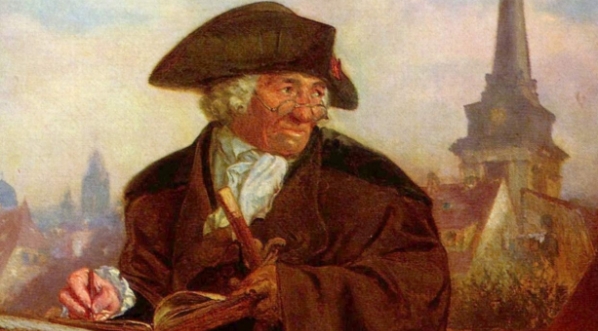  "Chodowiecki na moście Jannowitza w Berlinie" Adolpha von Menzela.  