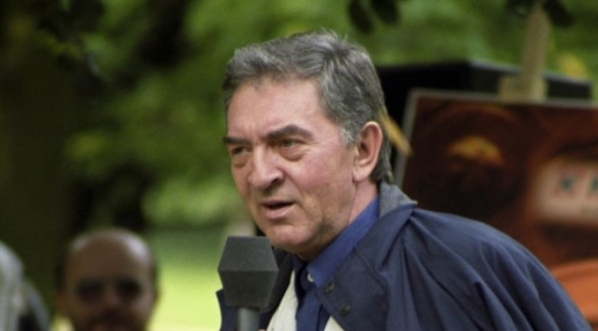  Jerzy Trela w trakcie realizacji filmu "Pan Tadeusz" z 1999 r.  