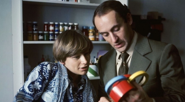  Jadwiga Jankowska-Cieślak i Piotr Fronczewski na planie filmu "Sam na sam" w 1977 roku.  