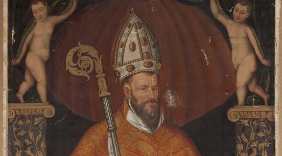  "Portret Franciszka Krasińskiego (1525-1577), biskupa krakowskiego" Józefa Cholewicza.  