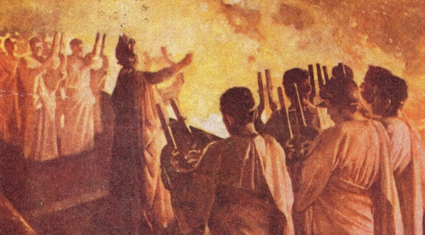  "Neron śpiewa przy blaskach płonącego Rzymu" Piotra Stachiewicza.  