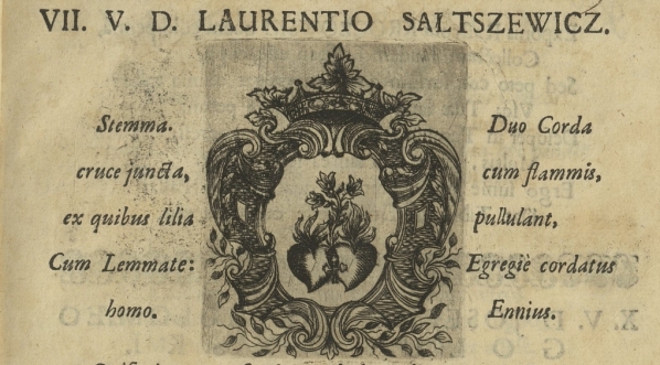  Herb i wiersz na herb Wawrzyńca Sałtszewicza w druku z roku 1725.  