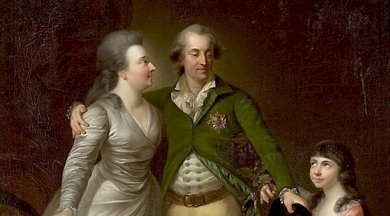 "Książę Karol Kurlandzki z żoną i córką" Jana Nepomucena Bizańskiego.  