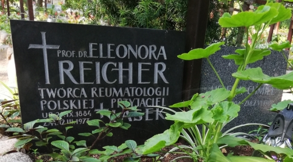  Grób prof. Eleonory Reicher na cmentarzu Zakładu dla Niewidomych w Laskach pod Warszawą.  