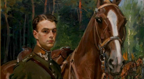  "Portret ppor. Stefana Zamoyskiego z koniem" Wojciecha Kossaka.  
