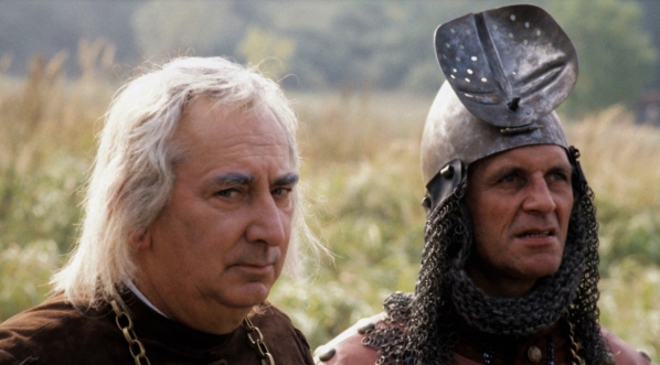  Gustaw Holoubek i Piotr Wysocki w filmie "Królewskie sny" z 1988 roku.  