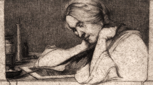  "Akwaforcistka - Portret Zofii Stankiewiczówny" Ignacego Łopieńskiego.  