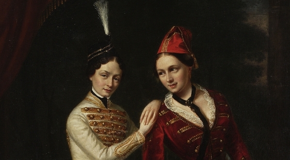  "Portert sióstr Karoliny i Anny Strauss, tancerek baletu Teatru Wielkiego"  Ksawerego Kaniewskiego.  