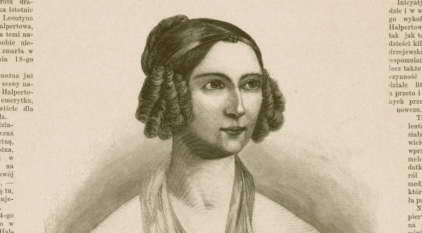  Strona z gazety z portretem Leontyny Halpertowej.  