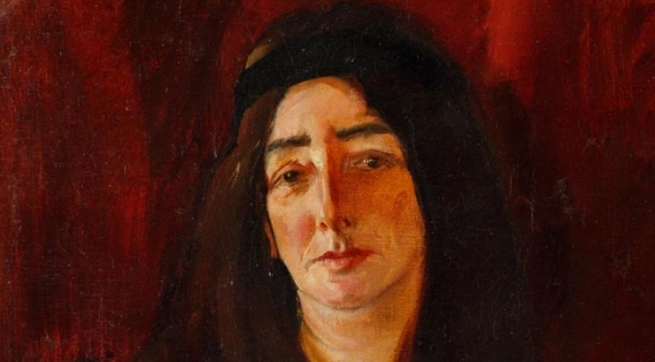  "Portret kobiety w czerwieni" Konrada Krzyżanowskiego.  