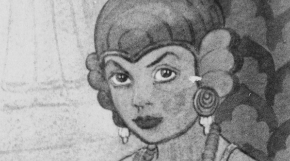  Fotografia obrazu Janiny Dłuskiej "Dziewczynka syjamska".  