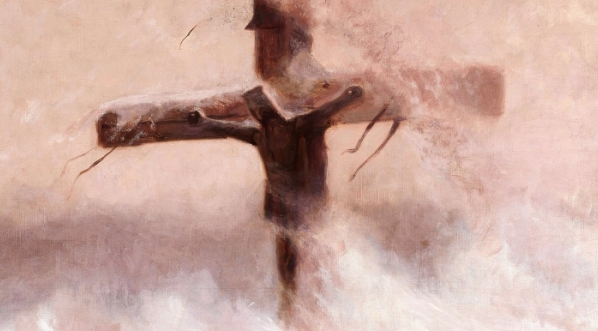  "Krzyż w zadymce" Józefa Chełmońskiego.  