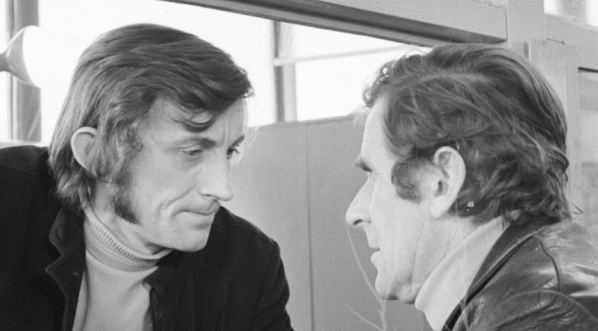  Edward Lubaszenko i Wiesław Gołas w serialu "Droga" z 1973 roku.  