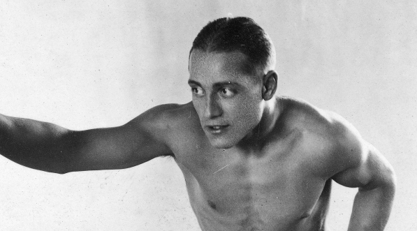  Bokser Henryk Chmielewski podczas treningu.  