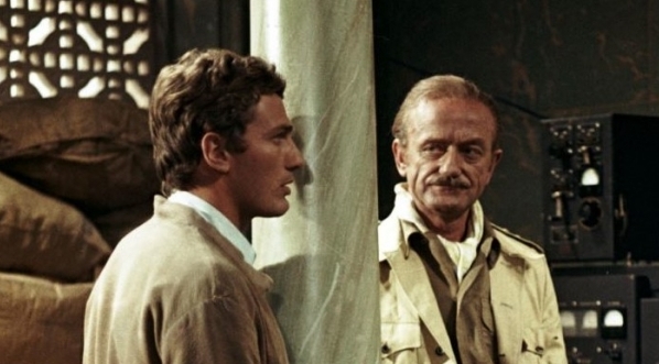  Karol Strasburger i Zdzisław Tobiasz na planie filmu "Agent nr 1" z 1971 r.  