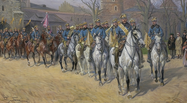  "Defilada 8 Pułku Ułanów" Feliksa Franicia.  