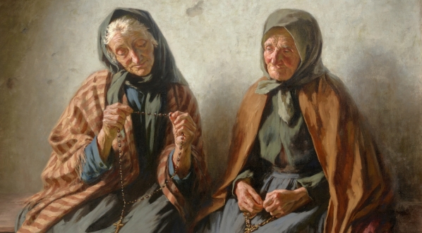  "Kobiety modlące się w kruchcie" Mieczysława Reyznera.  