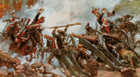  "Szarża w wąwozie Somosierry" Wojciecha Kossaka i Michała Gorskin-Wywiórskiego.  