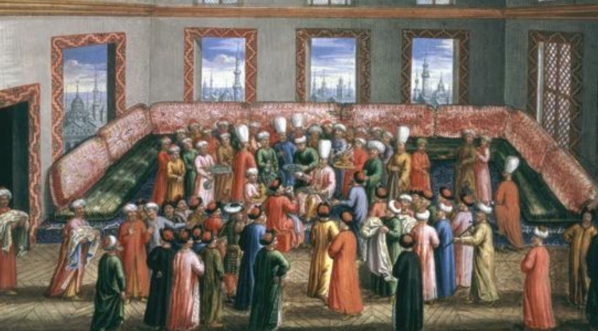  "Audiencja u wielkiego wezyra"  Pierre`a Paula  Sevina.  