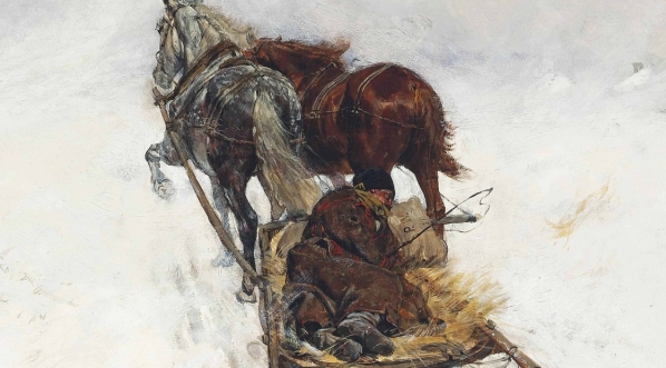  "Burza śnieżna" Antoniego Piotrowskiego.  