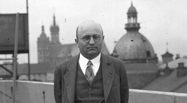  Założyciel i prezes Fundacji Kościuszkowskiej w USA profesor Stefan Mierzwa podczas pobytu w Krakowie w sierpniu 1934 r.  