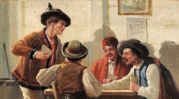  "Polscy chłopi grający w karty" Stanisława Moszyńskiego.  