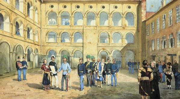  "Cesarz na dziedzińcu Zamku Królewskiego na Wawelu"  Tadeusza Ajdukiewicza.  