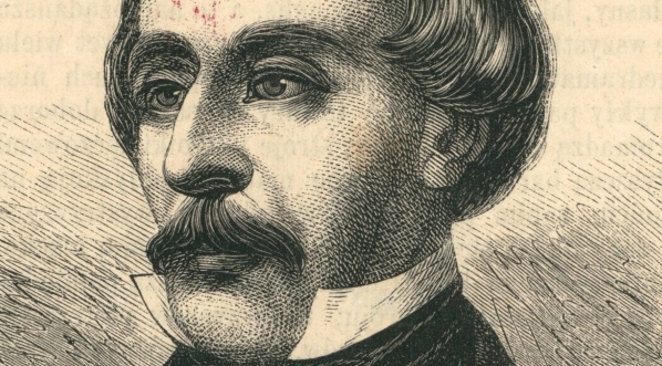  "Piotr Michałowski (Z portretu malowanego olejno w r. 1856 przez A. Bizańskiego w Krakowie,   z maski  pośmiertnej)."  